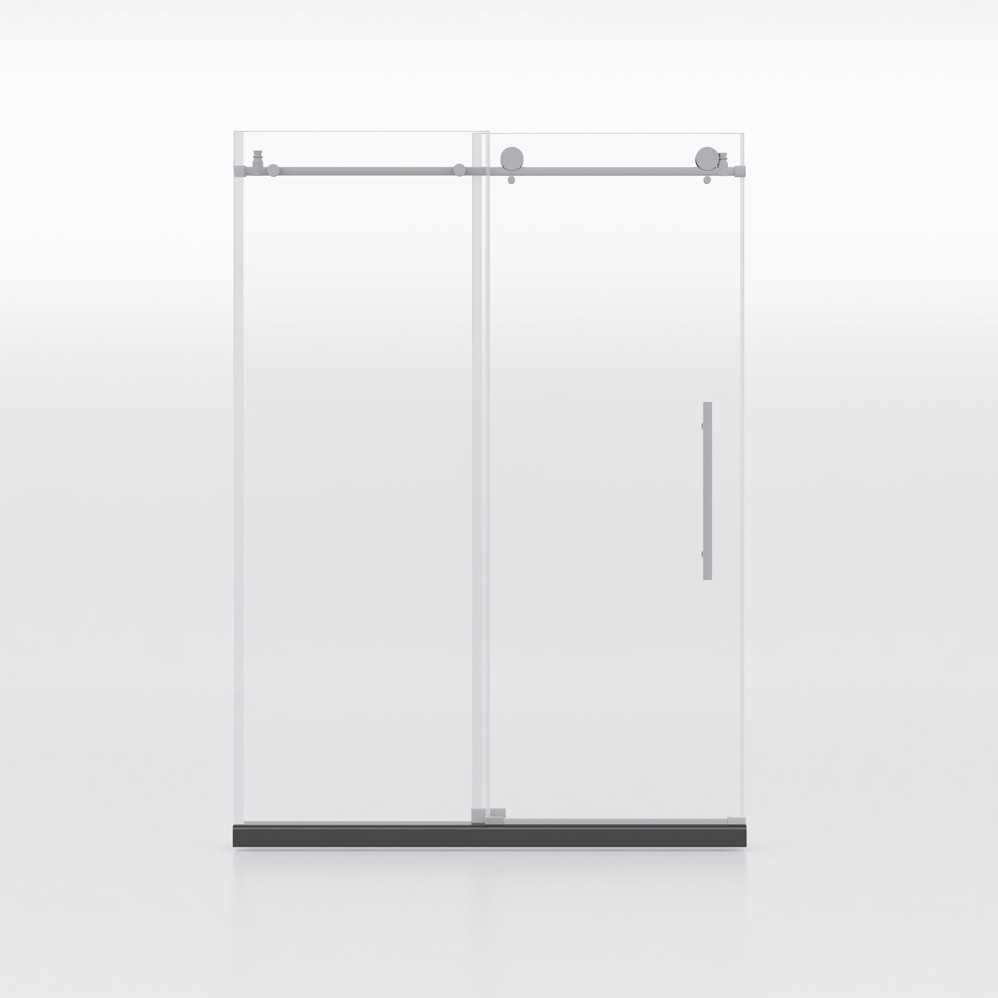 Frameless Shower Doors 60" Width x 76"Height with 5/16"(8mm) Clear Tempered Glass, Brushed Nickel Finish