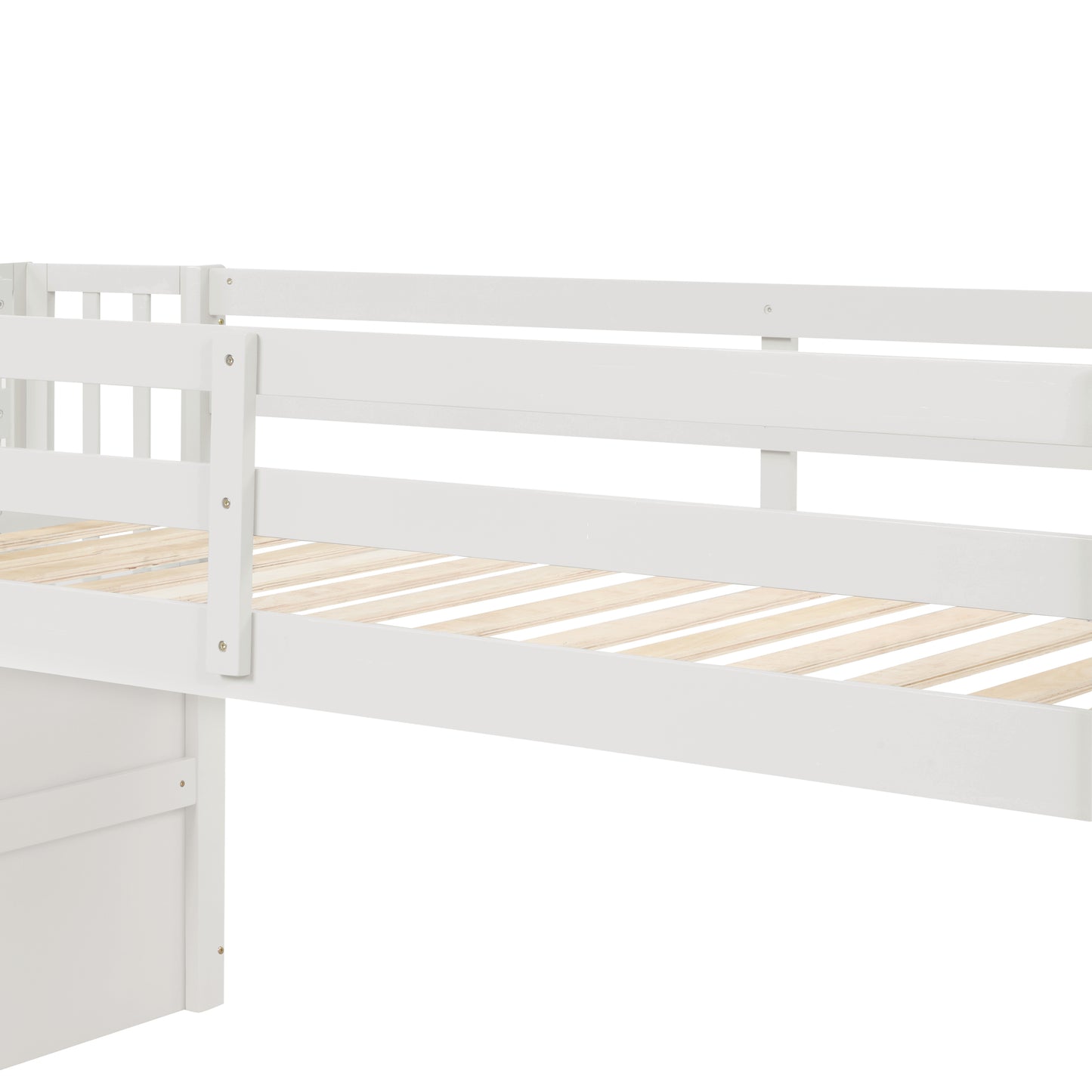 Loft bed with staircase , White