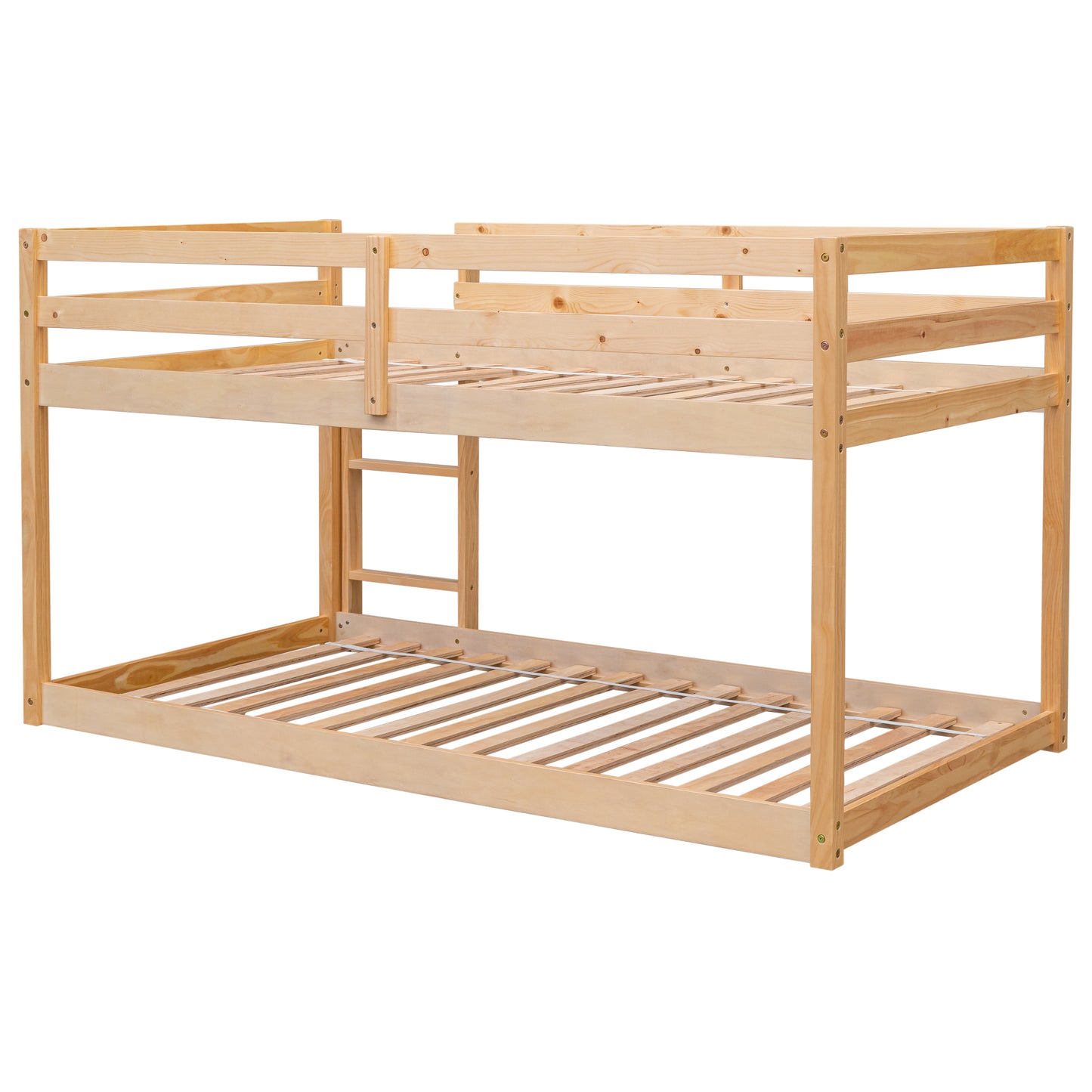 Twin over Twin Floor Bunk Bed,Natural(Old SKU:W50458002)