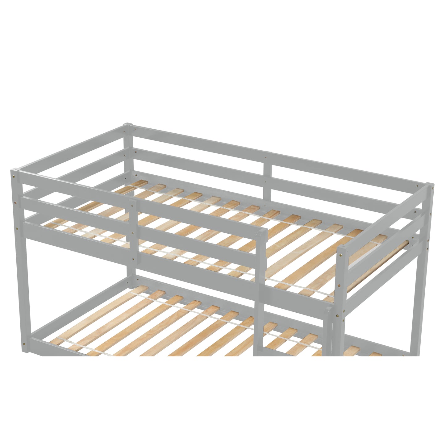 Twin over Twin Floor Bunk Bed,Grey(Old SKU:W50437208)