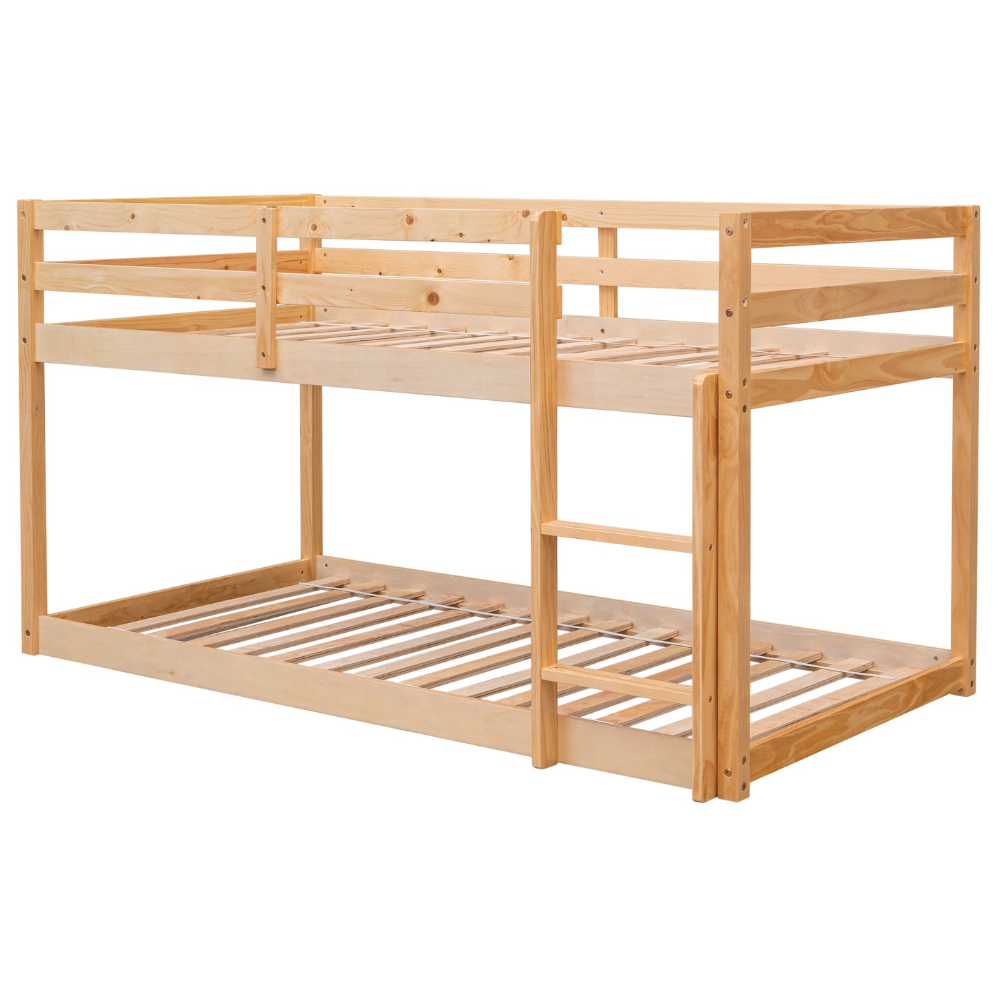 Twin over Twin Floor Bunk Bed,Natural(Old SKU:W50458002)