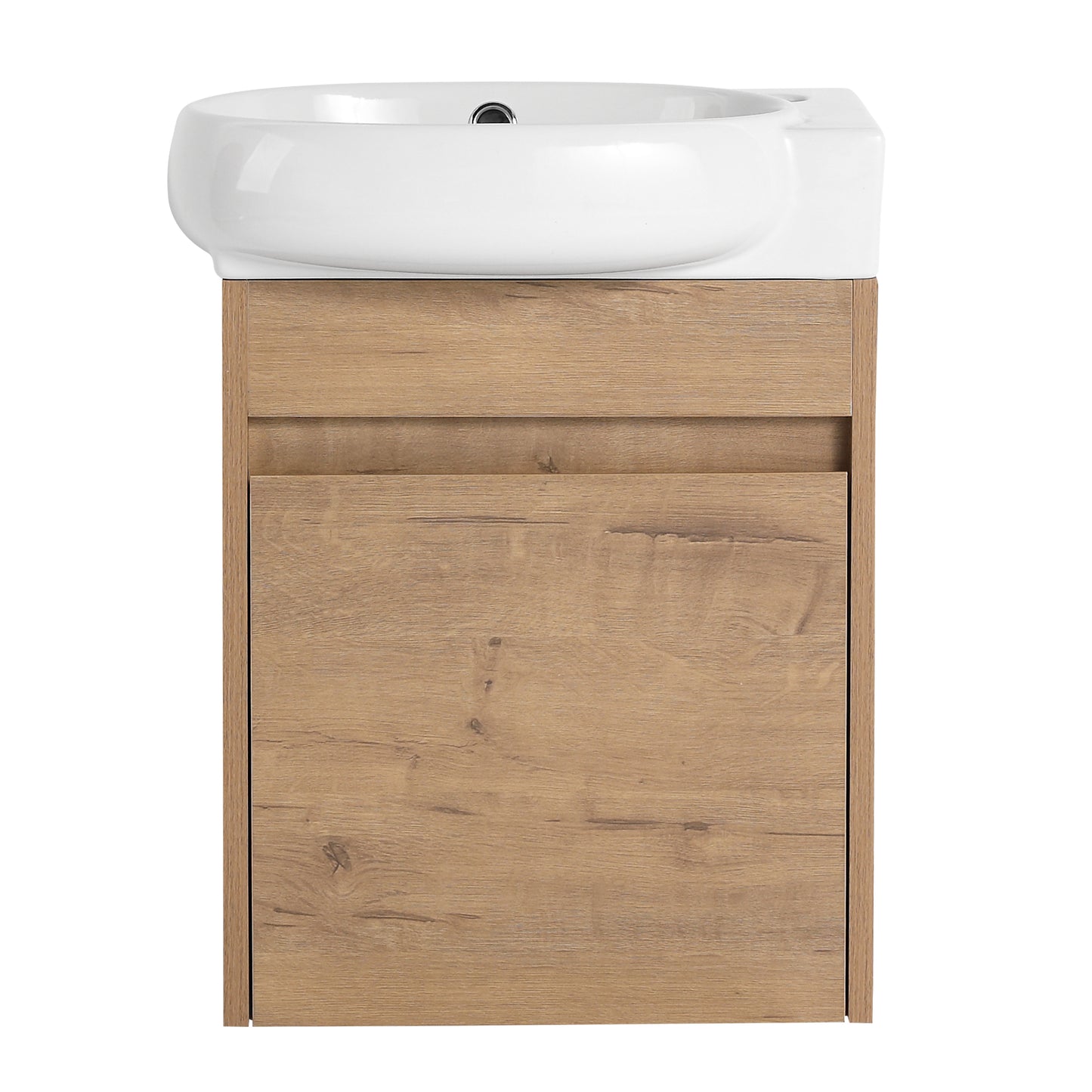 Soft Close Doors Bathroom Vanity With Sink,16 Inch  For Small Bathroom