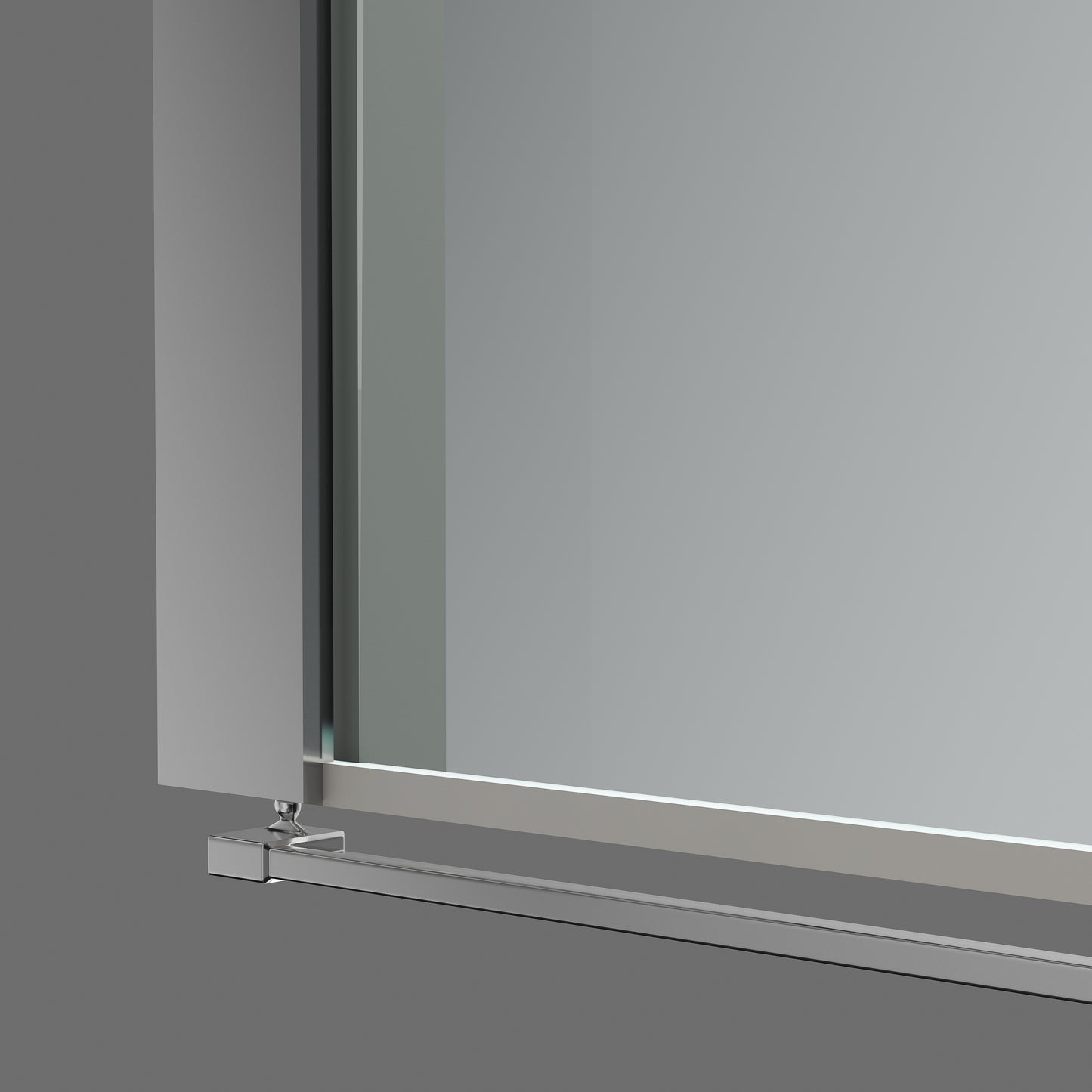 Frameless Glass Shower Screen 35" Width x 72"Height with 1/4"(6mm) Clear Tempered Glass, Chrome,Shower door