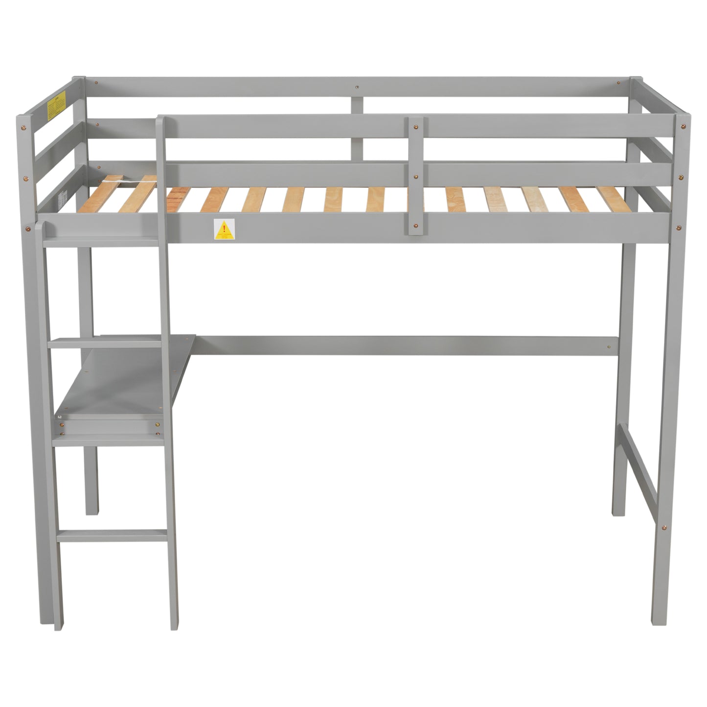 Twin Loft Bed with  built-in desk,Grey(Old SKU:W50450910)