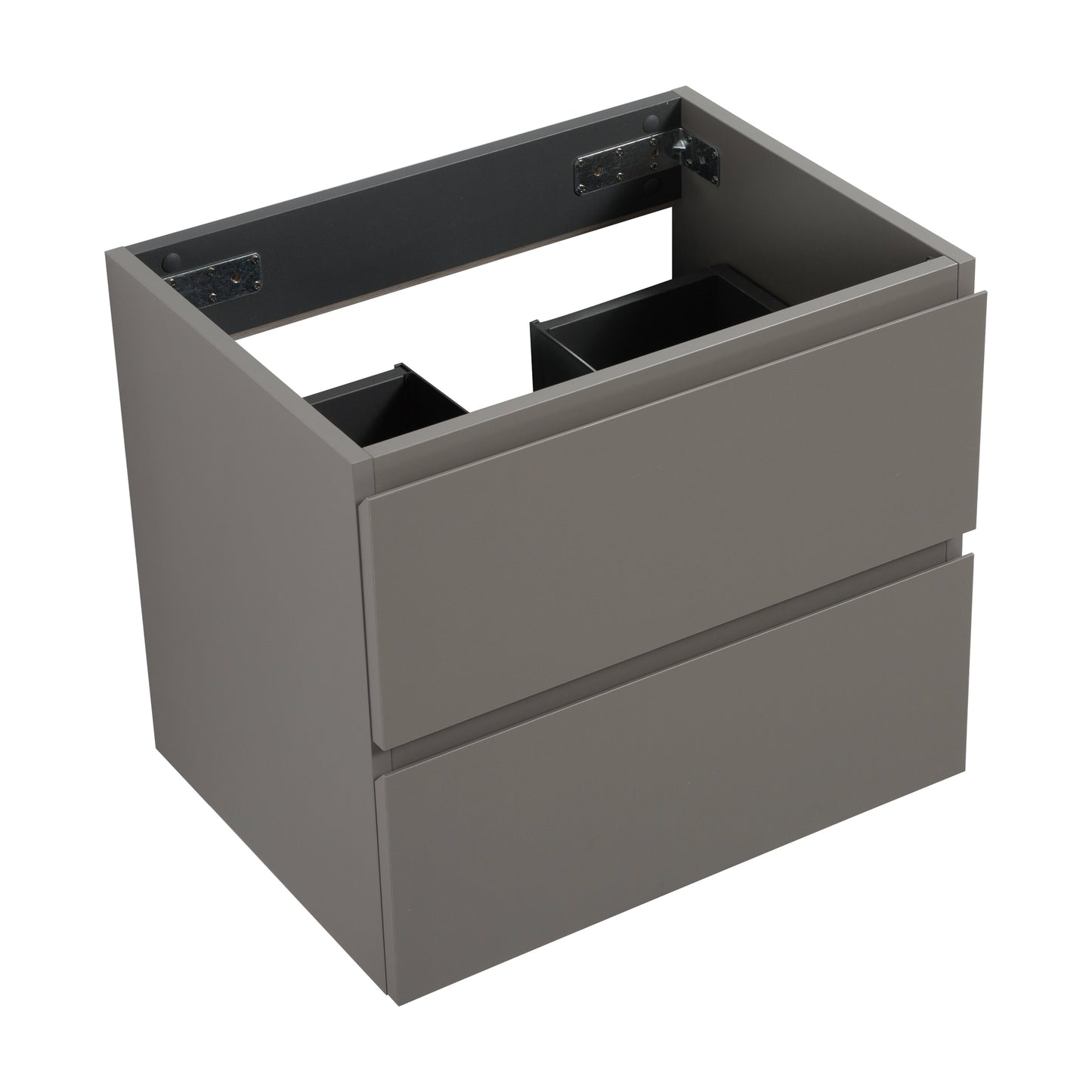 Alice-30W-102,Wall mount cabinet WITHOUT basin, Gray color, With two drawers, Pre-assembled