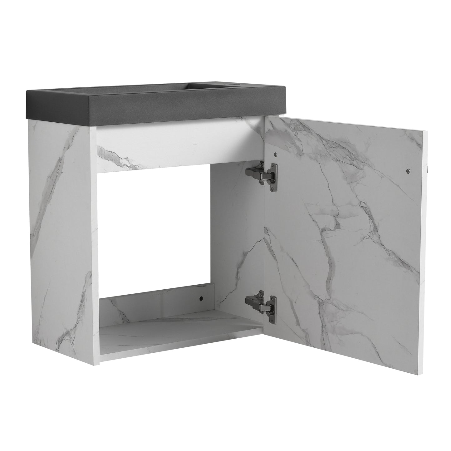 20'' Floating Wall-Mounted Bathroom Vanity with Resin Sink & Soft-Close Cabinet Door