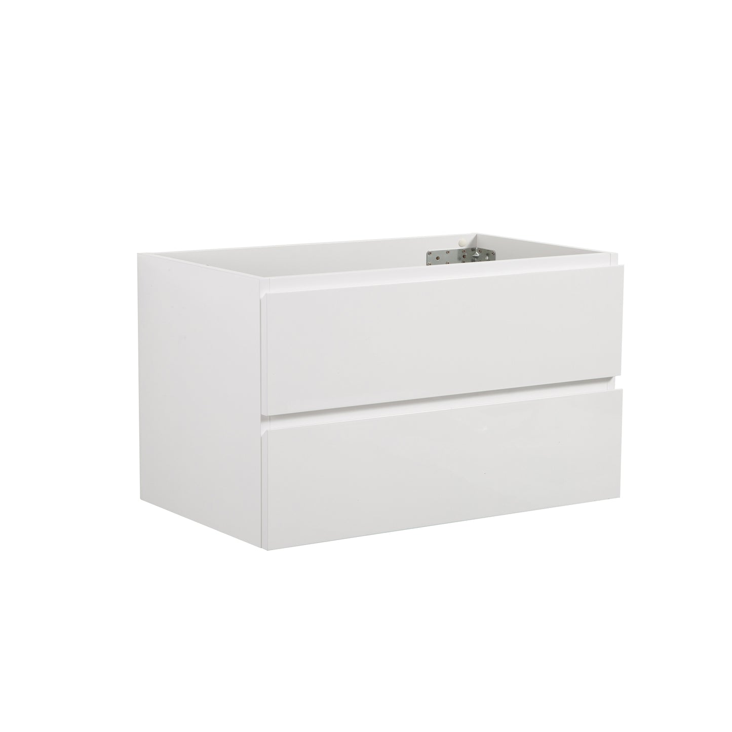 Alice-36W-201,Wall mount cabinet WITHOUT basin, White color, With two drawers, Pre-assembled