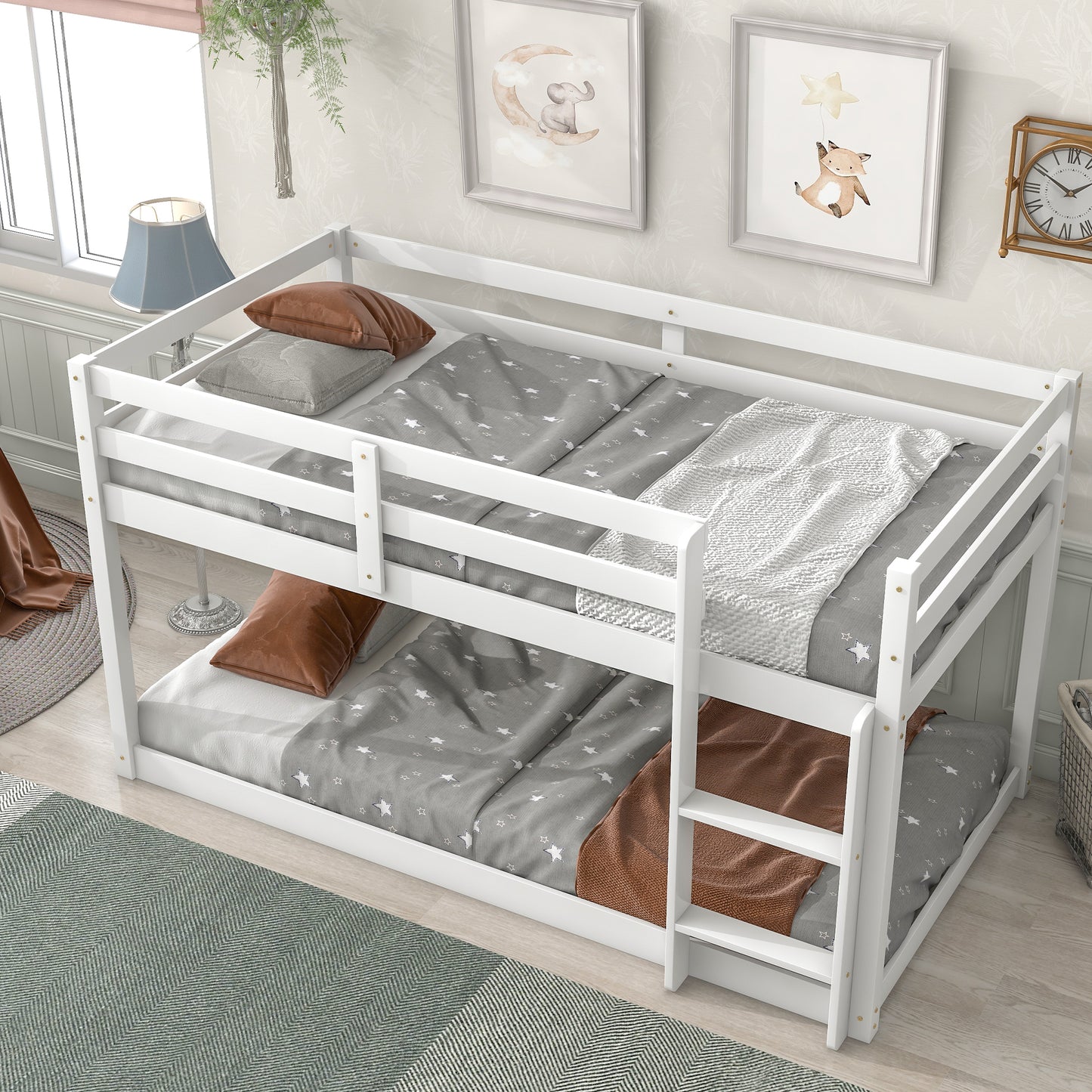 Loft Twin Bed , White(New SKU:W504P179438)