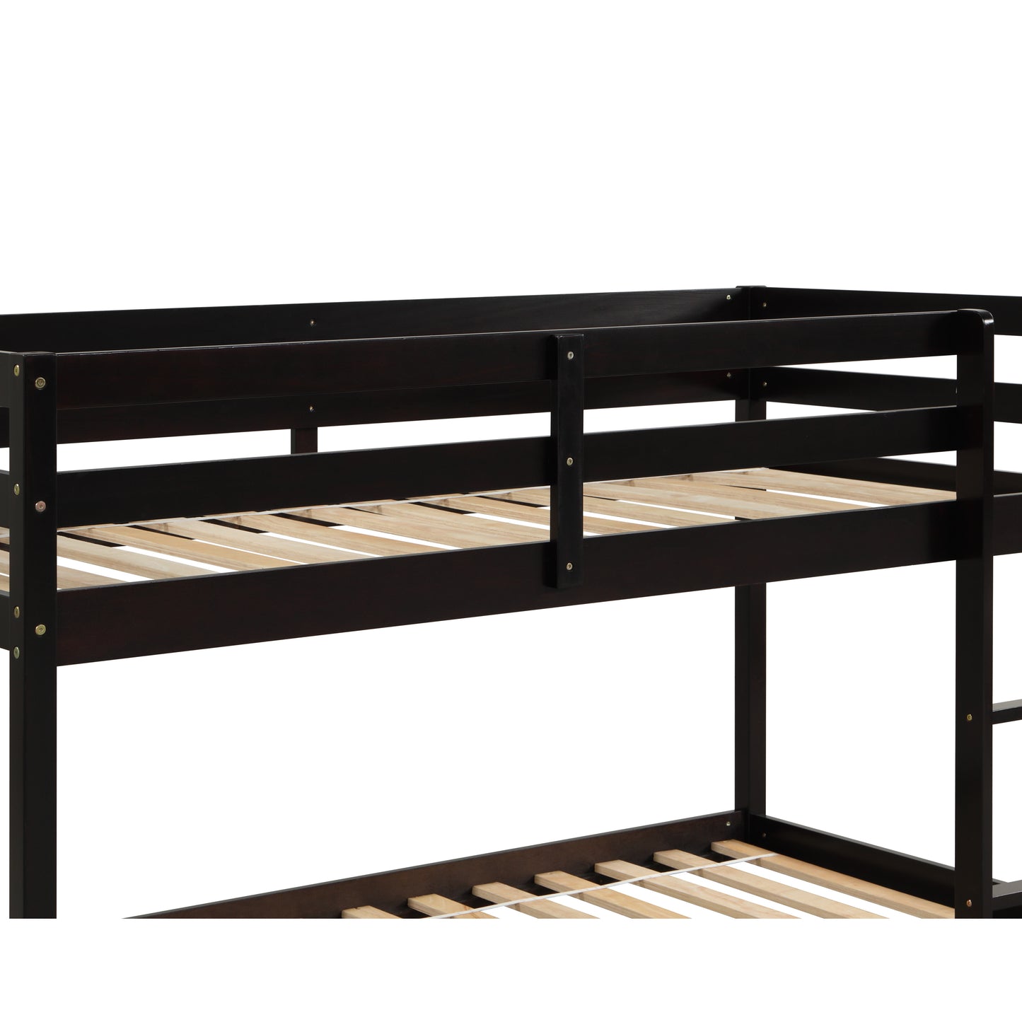 Twin over Twin Floor Bunk Bed,Espresso(Old SKU:W50437211)