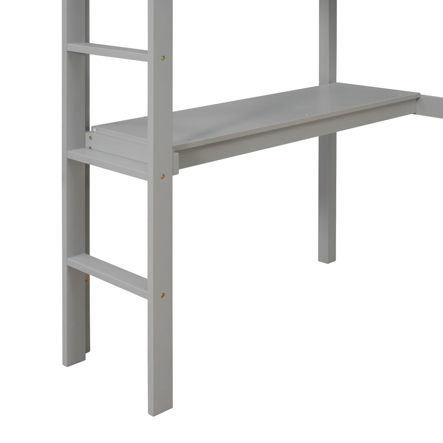 Twin Loft Bed with  built-in desk,Grey(Old SKU:W50450910)