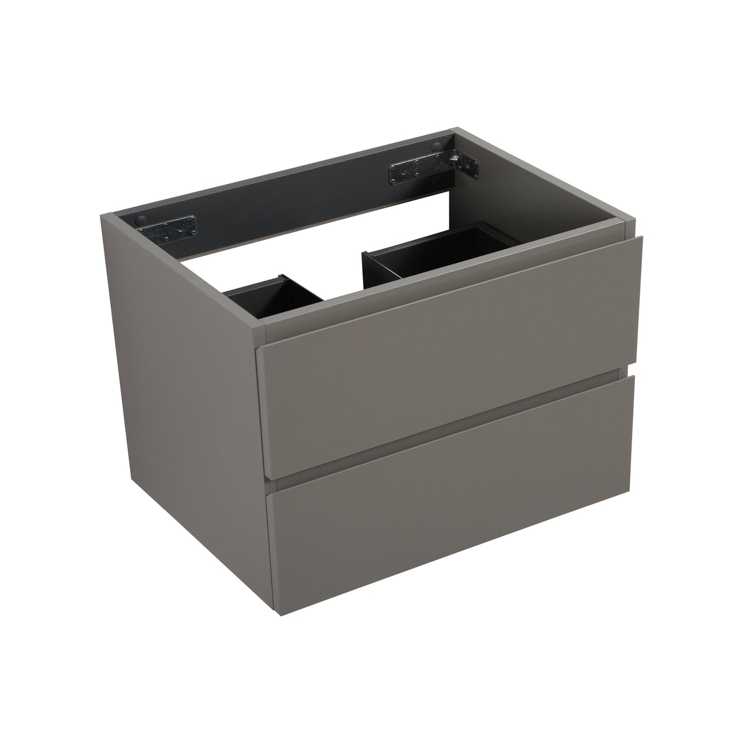 Alice-36W-102,Wall mount cabinet WITHOUT basin,Gray color, With two drawers, Pre-assembled