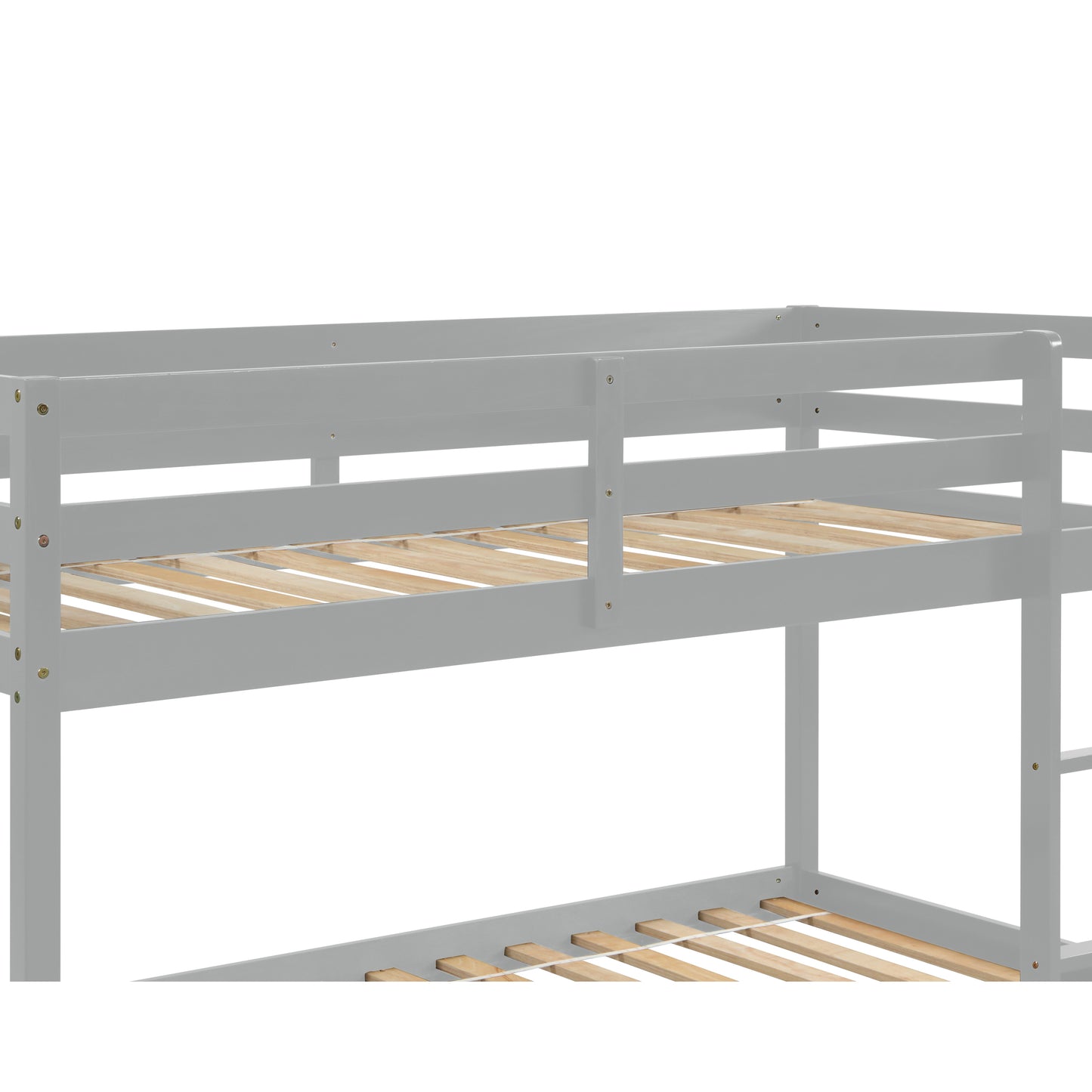 Twin over Twin Floor Bunk Bed,Grey(Old SKU:W50437208)