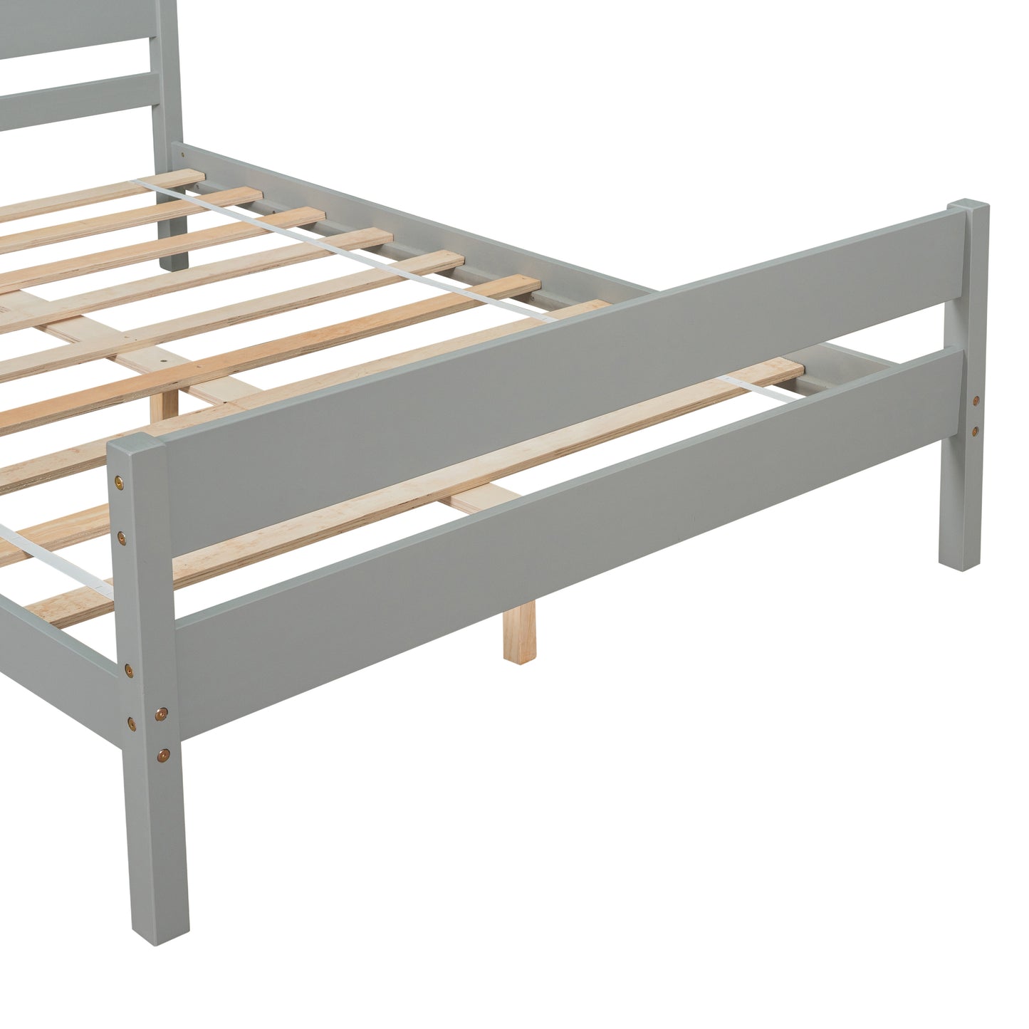 Full Bed with Headboard and Footboard,Grey(New SKU:W504P149038)