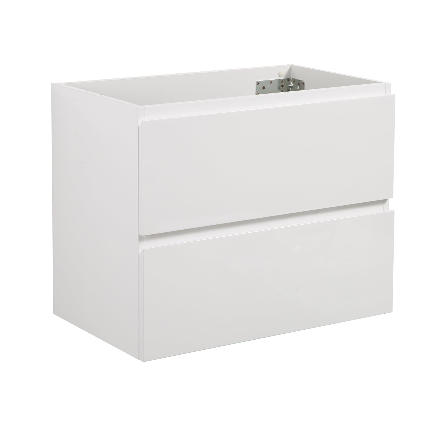 Alice-24W-201,Wall mount bathroom vanity WITHOUT basin, white color, with two drawer, Pre-assembled