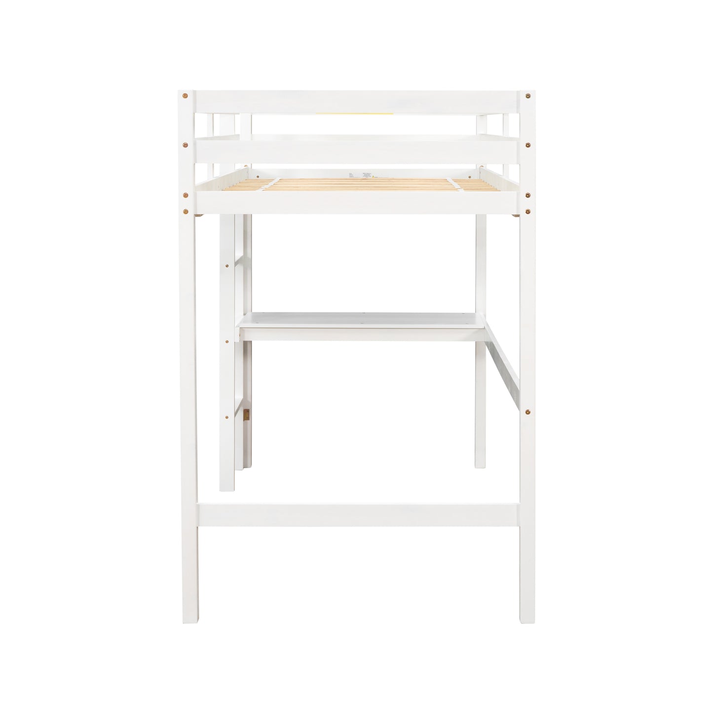 Twin Loft Bed with  built-in desk,White(Old SKU:W50450911)