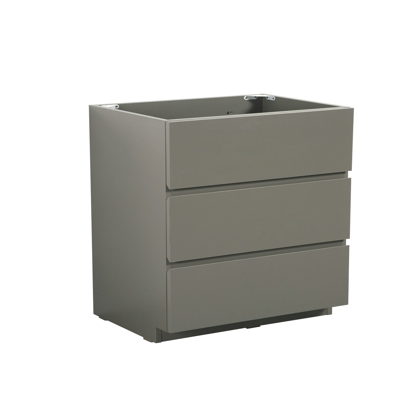 Alice-36F-102,Floor cabinet WITHOUT basin, Gray color, With three drawers, Pre-assembled