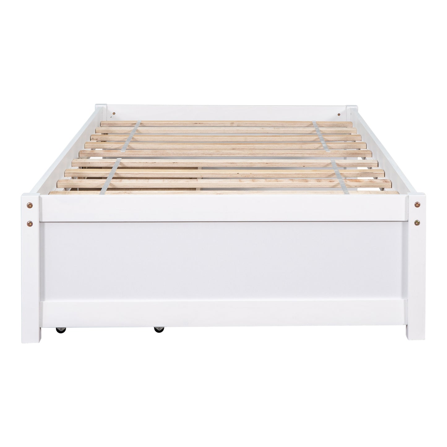 Twin Bed with 2 Drawers, Solid Wood, No Box Spring Needed ,(Old SKU:W50422209)