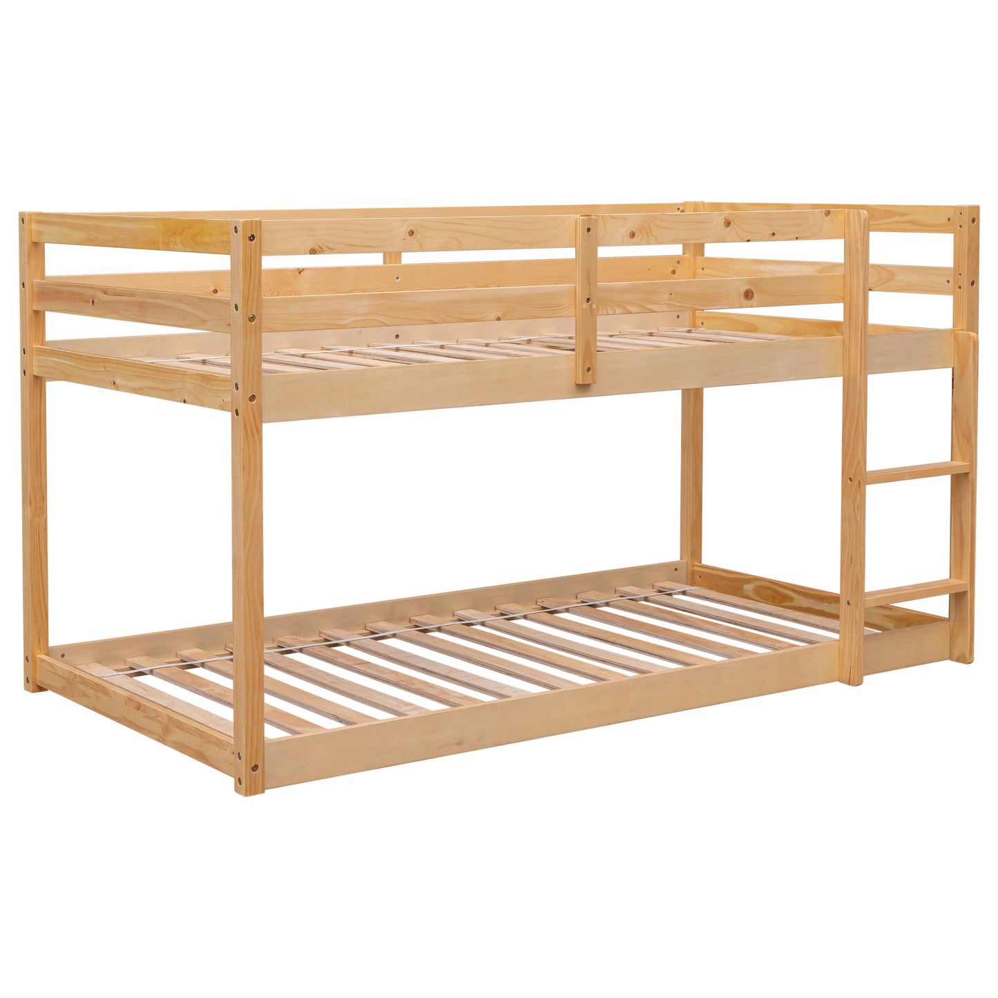 Twin over Twin Floor Bunk Bed,Natural(Old SKU:W50458002)