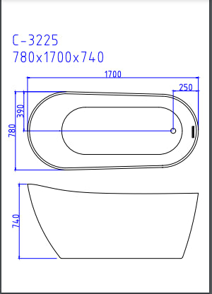 67" Acrylic Freestanding Slipper Bathtub: Gloss White Finish, Chrome Overflow & Pop-Up Drain