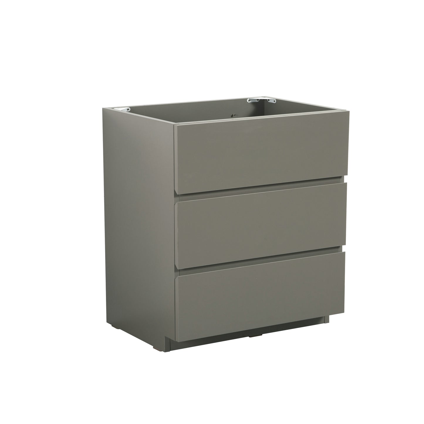 Alice-30F-102,Floor cabinet WITHOUT basin, Gray color, With three drawers, Pre-assembled