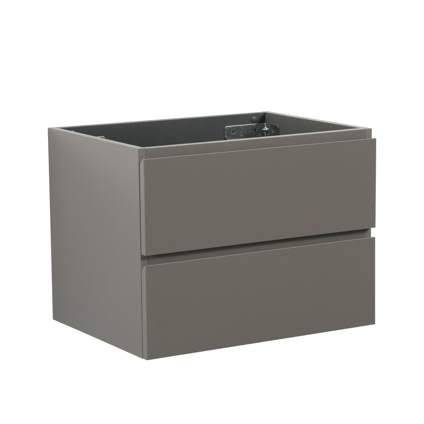 Alice-30W-102,Wall mount cabinet WITHOUT basin, Gray color, With two drawers, Pre-assembled