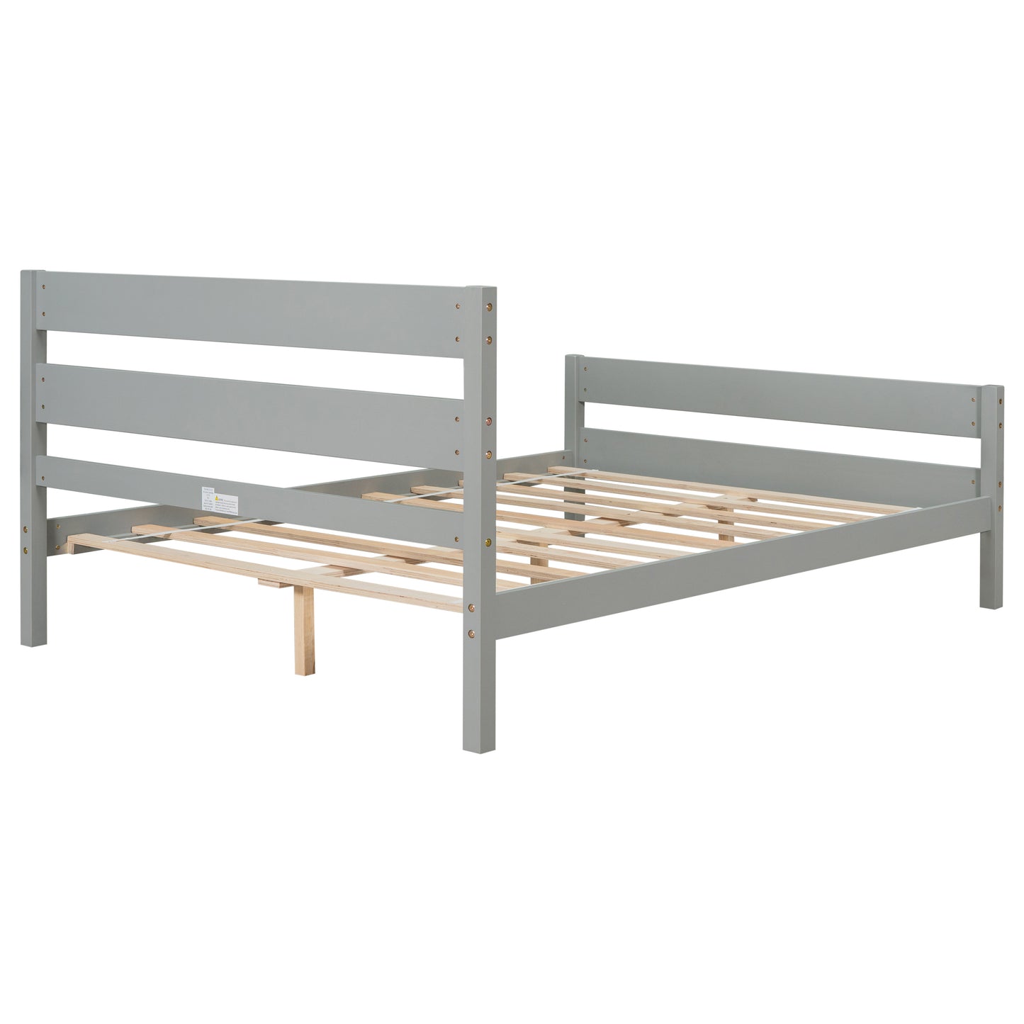 Full Bed with Headboard and Footboard,Grey(New SKU:W504P149038)