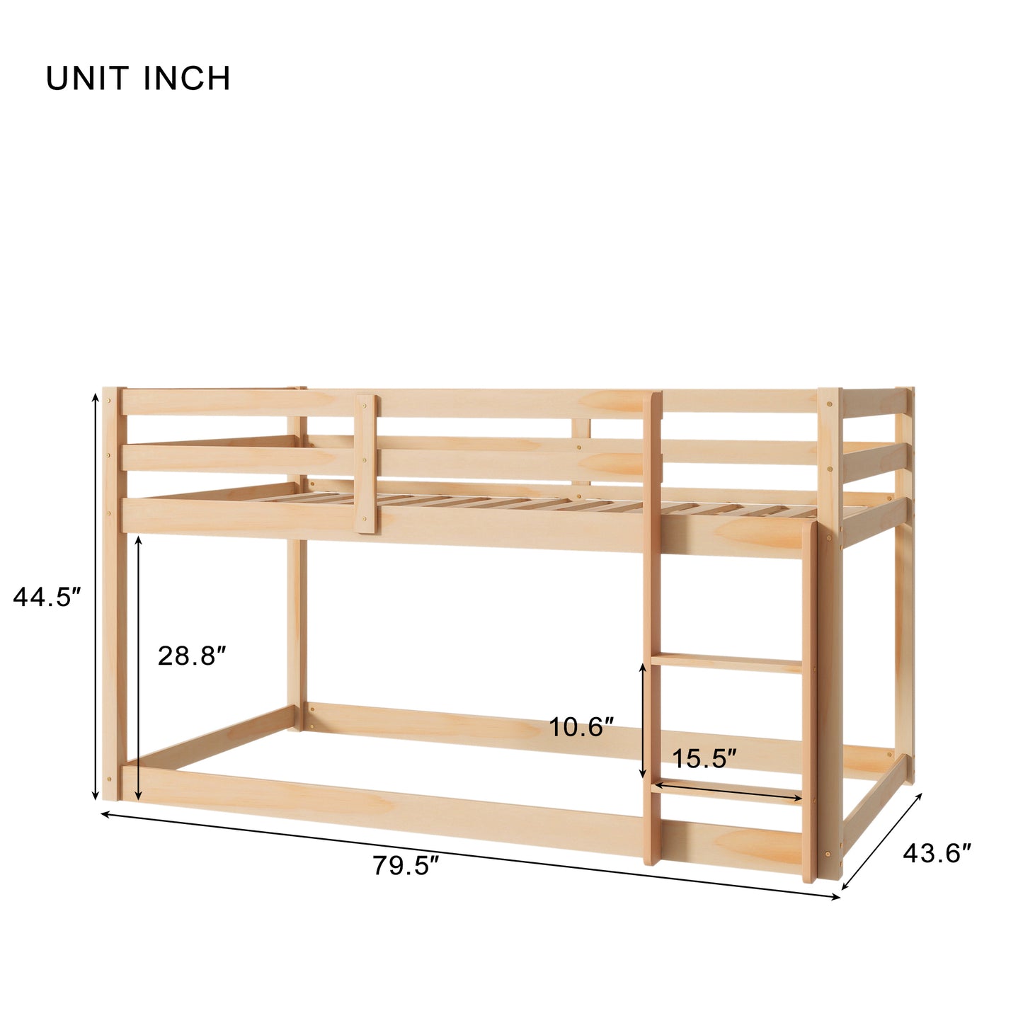 Loft Twin Bed , Natural