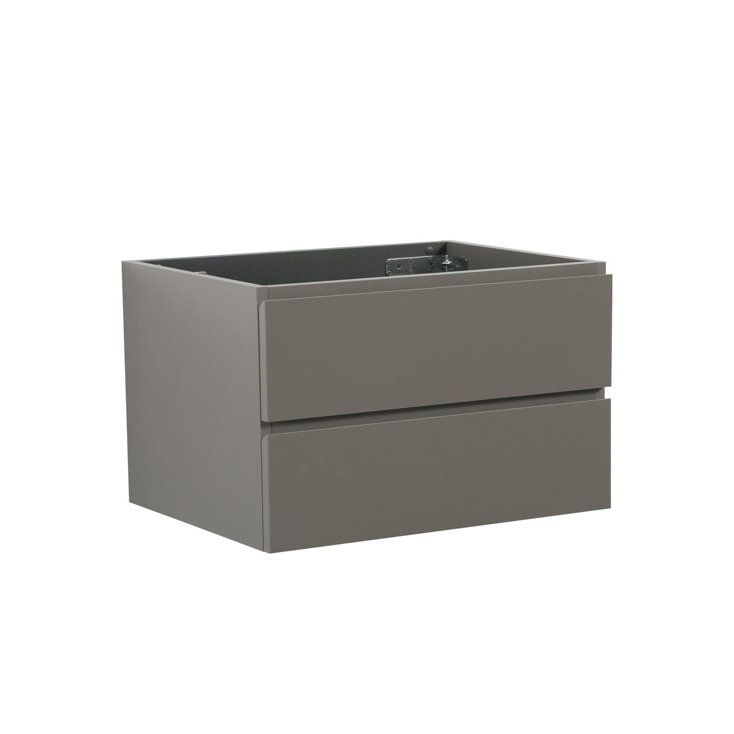 Alice-36W-102,Wall mount cabinet WITHOUT basin,Gray color, With two drawers, Pre-assembled